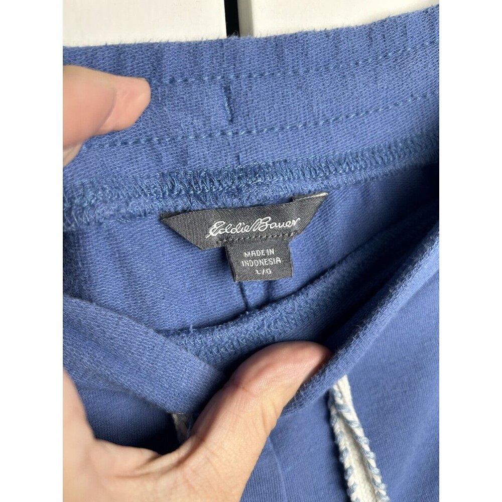 Eddie Bauer Men’s Sweat Shorts Elastic Waist Drawstring Lightweight Blue Large - Picture 8 of 10